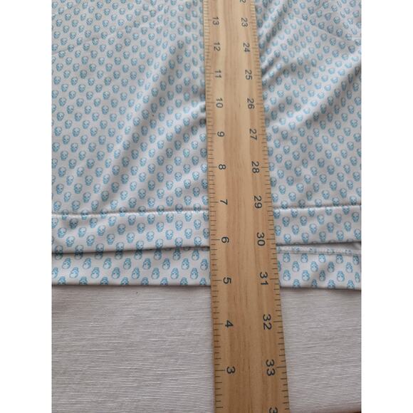 Peter Millar Mens Polo Shirt XL Blue Summer Comfort Skull Pattern Short Sleeve - Picture 3 of 11